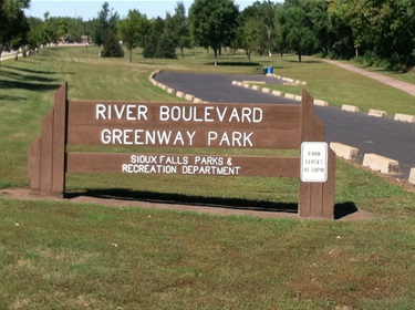 River Boulevard Greenway Sign