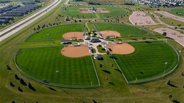 Aerial photo of harmondon park