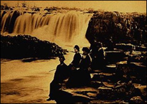 Historic image of the falls